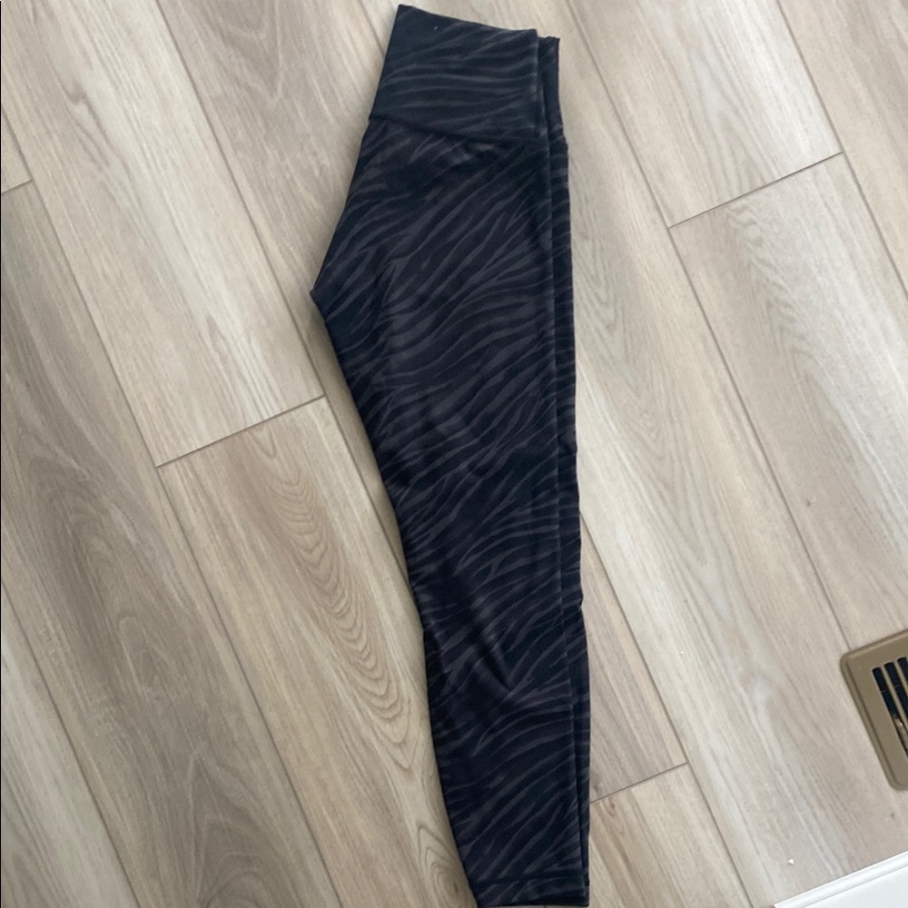 Black Zebra Print Lululemon Leggings